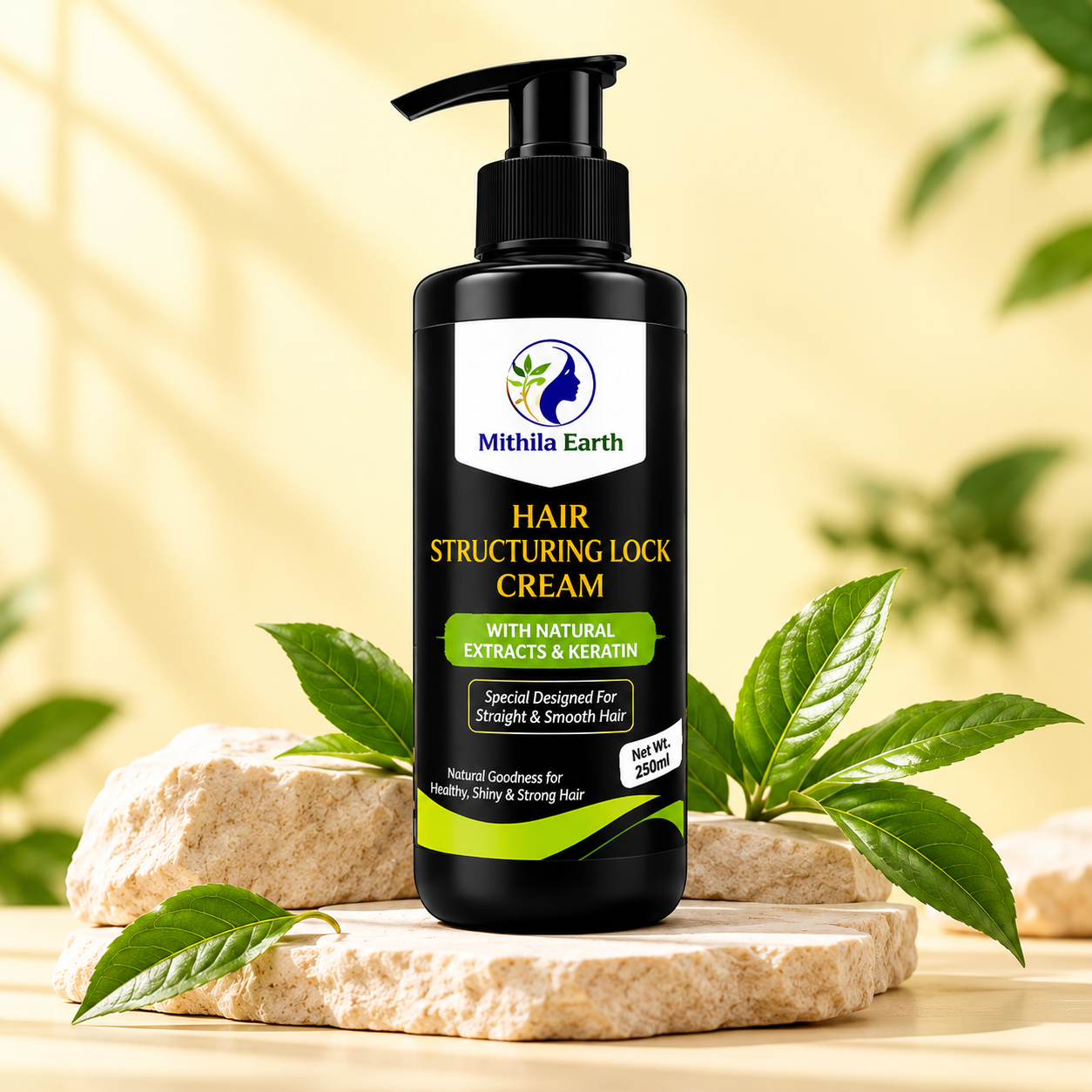 Hair Structuring Lock Cream With Natural Extracts & keratin